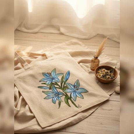 Plátené, ručne maľované tašky, 