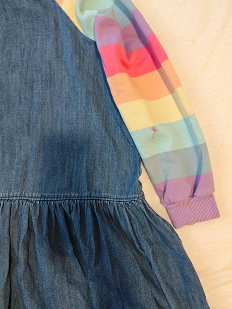 Siroke riflove saty s duhovymi rukavmi, next,158