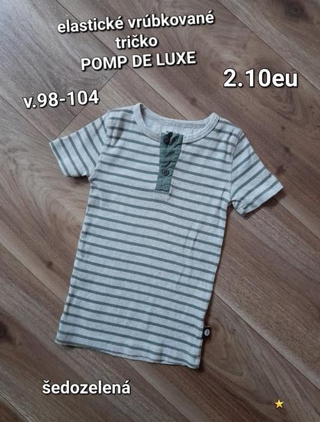 Elastické vrúbkované tričko pomp de luxe, pompdelux,98