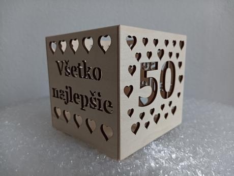 Narodeniny / drevený narodeninový svietnik, 