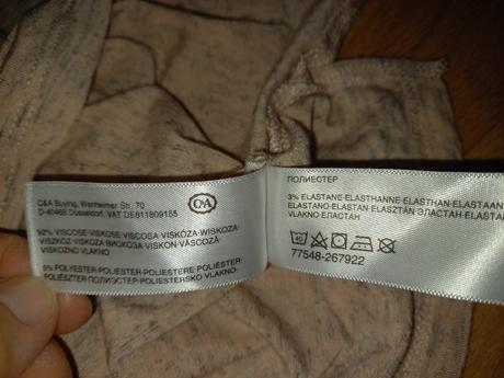 Tenké triko s roll-up rukávmi 134/140, c&a,134