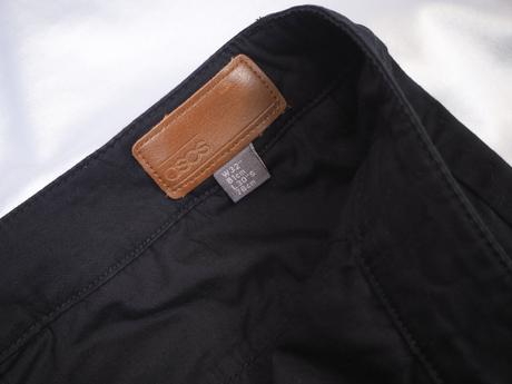 Kvalitné čierne rifle asos, s