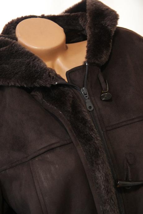 Tmavo hnedý kožuch, xl, xl
