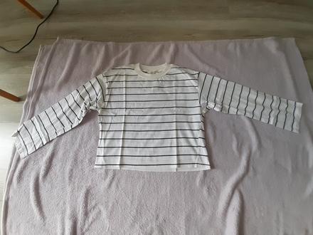 Námornícké tričko modrý pasik, h&m,146