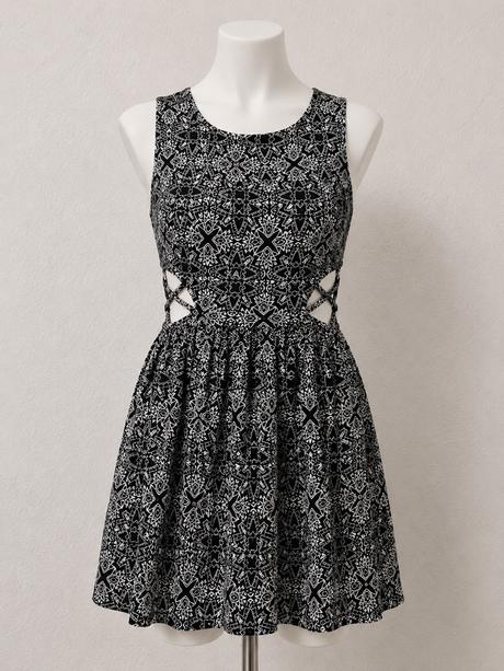 H&m letné šaty s výrezmi v páse, veľ. 42, h&m,42