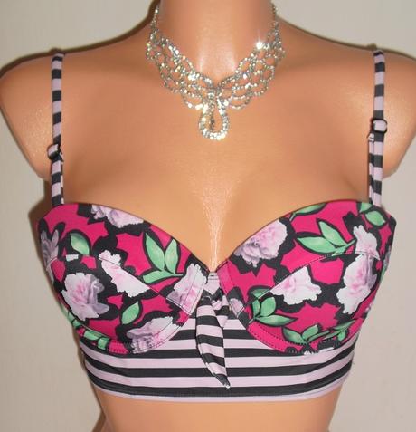 Korzetova kvietkovana bikiny, s