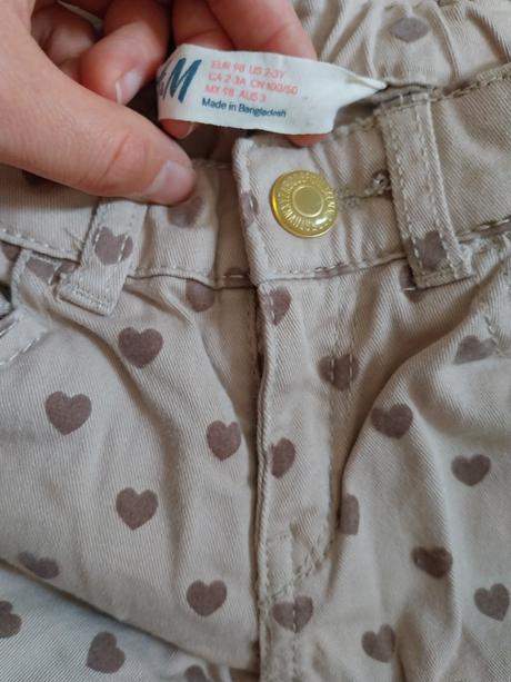 Nohavice so srdieckami h&m 98, h&m,98