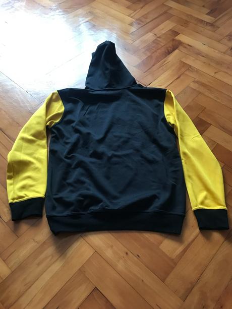Čierno-žltá mikina s kapucňou, l
