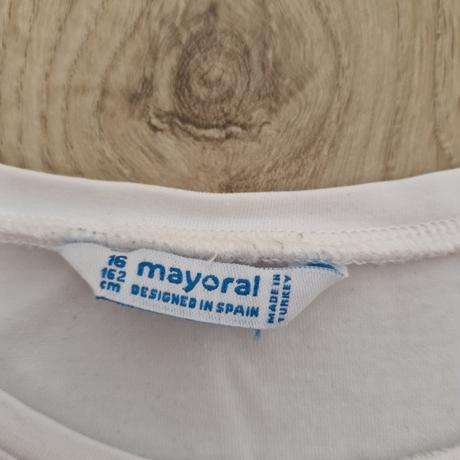 Tričko mayoral bavlnené biele, mayoral,164