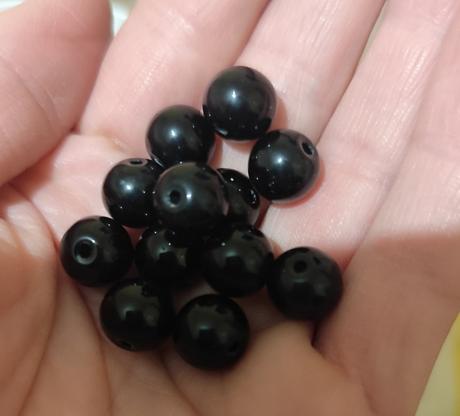 Korálky voskované čierne perly, 