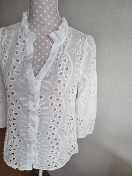 Biela madeirová blúzka s, s