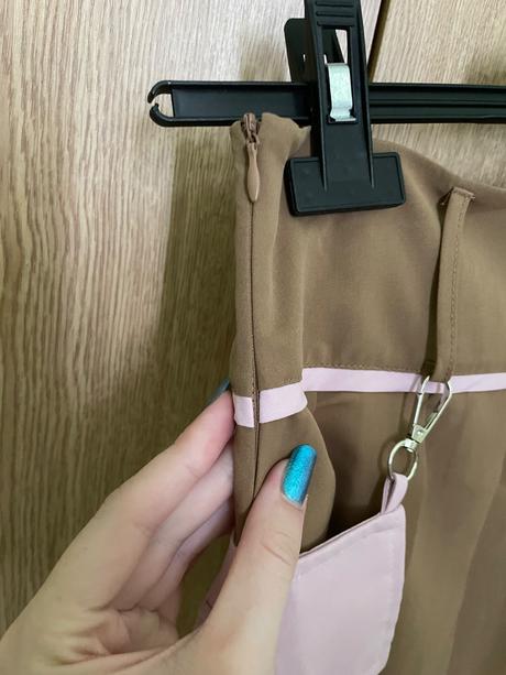 Skladana mini sukna, s