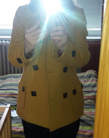 Horčicový kabátik, s