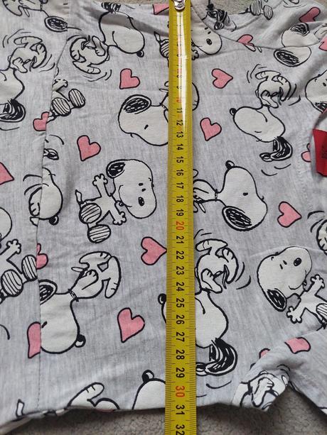 Saty  snoopy a srdiečka vel.116/122, peanuts,116