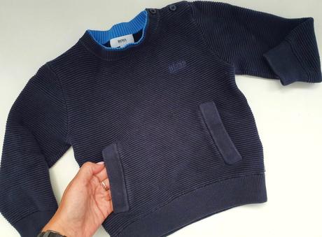 Hugo boss tmavomodry svetrik, hugo boss,98