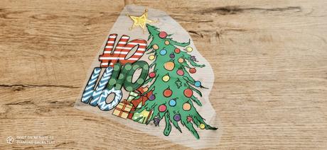 Nažehľovacia nálepka -hohoho- 23x22,1 cm, 