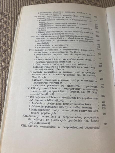 Resuscitácia a pooperačná starostlivosť,