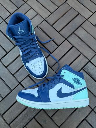 Nike air jordan 1 mid blue mint veľ. 41, air jordan,41