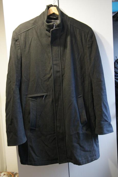 Čierny pánsky kabát zara xl, zara,xl