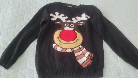 Vianočný pulover so sobom, m