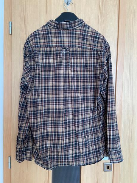 Pánska hnedá károvaná košeľa h&m, h&m,l