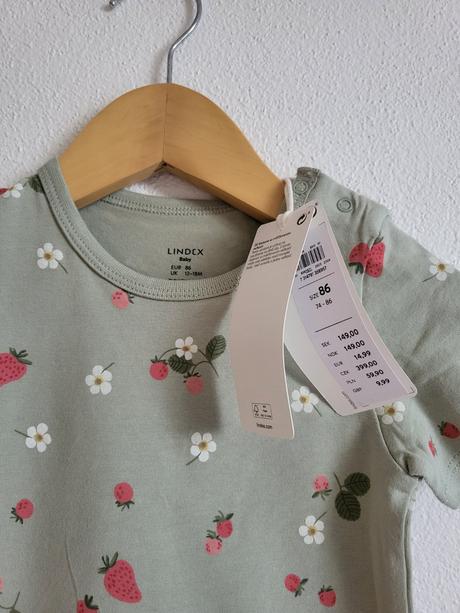 Lindex 86 pre dvojičky 2x body jahody  jedno 1x ob, lindex,86