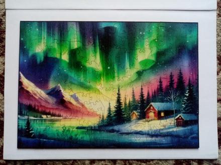 Drevene puzzle polarna ziara,