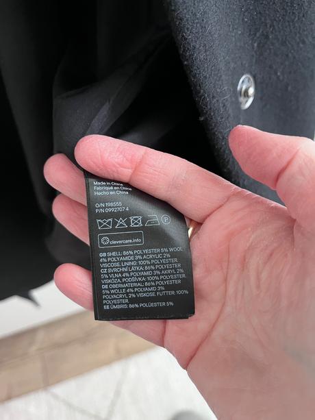 Kabát s obsahom vlny, h&m,s