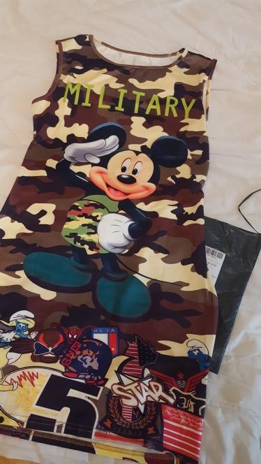 Šaty military micky poštovne neplatiš, l / m / s / xl