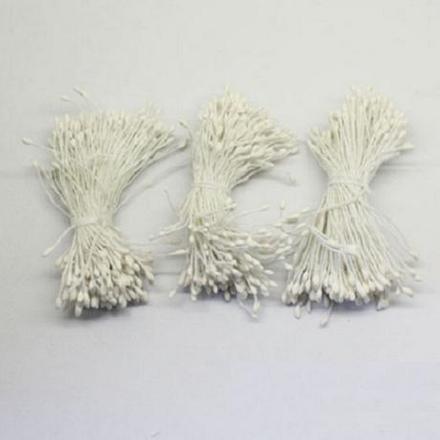 Piestiky biele 2 mm -  20 kusov, 