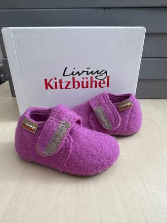Detské papučky fialové z ovčej vlny living kitzbüh, 20