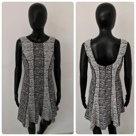 Dámske čiernobiele šaty h&m (38), h&m,m