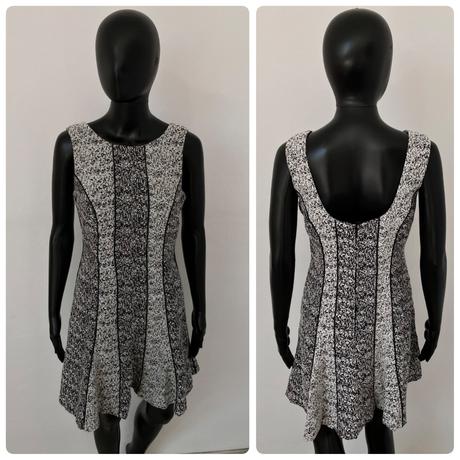 Dámske čiernobiele šaty h&m (38), h&m,m