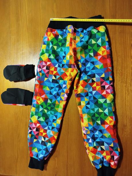 Softshellové nohavice s barančekom a rukavicami, 128