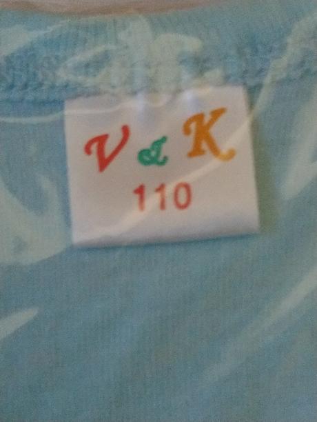 Dievčenské modré tielko s motívom happy, v&k, 110, 110