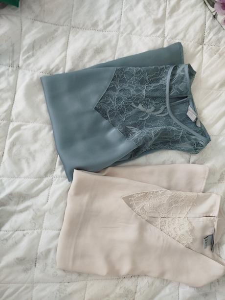 Saténové blúzky pod sako, h&m,46