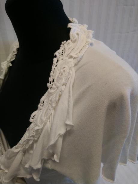 Dámske elastické biele bolerko per una, m&s, l, marks & spencer,l