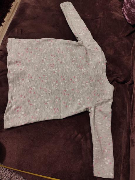 Sivé šaty s ružovými kvietkami, fox & bunny,86