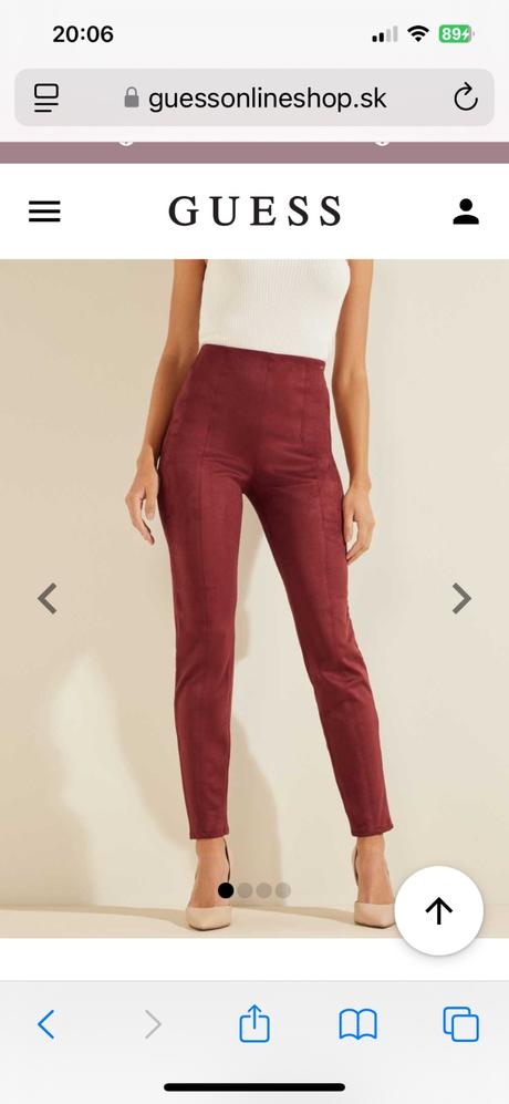 Guess maya skinny nohavice 1x oblečené, guess,s