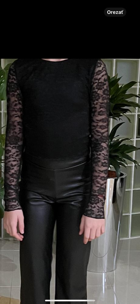 Čipkové tričko, h&m,146