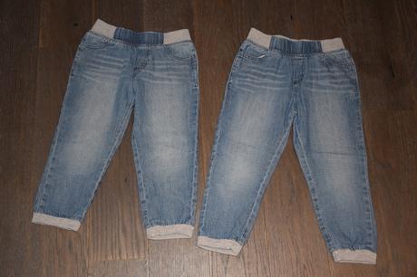 Tenke bavlnene riflove nohavice cena spolu 4-8r., tezenis,110