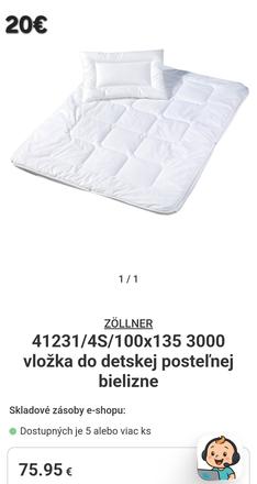 Zöllner set (vankuš+paplony) do postielky, šírka (cm): 100,dĺžka (cm): 135