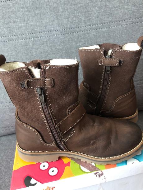 Kožené hnede cizmicky minimonster, veľkosť 30, 30