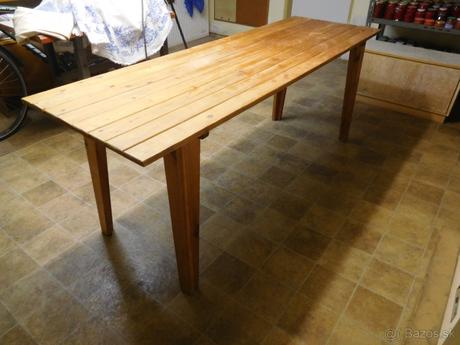 Stol záhradný drevený 205 x 65 cm,,