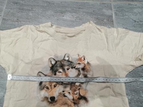 Tričko vlčia rodinka v116-122,bavlna, 116