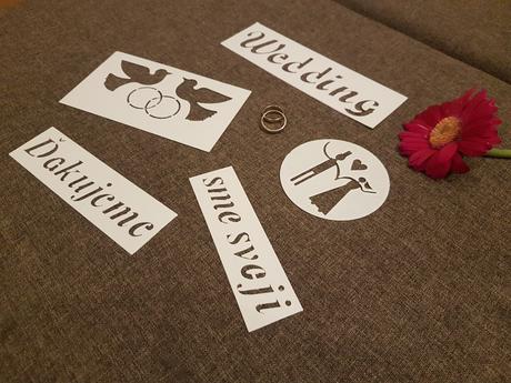 Šablóny svadba na sprej /farbu / temperky,