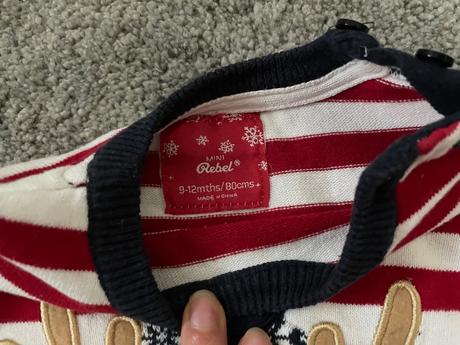 Mini rebel vianocny svetrik 9-12m/80cm, rebel,80