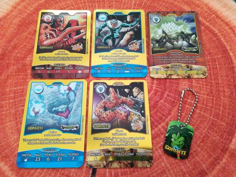 Kartičky gormiti 81ks + kovová známka,