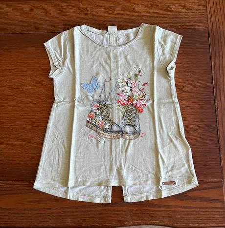 Tričko s teniskami a 3d motýlikom, mayoral,122