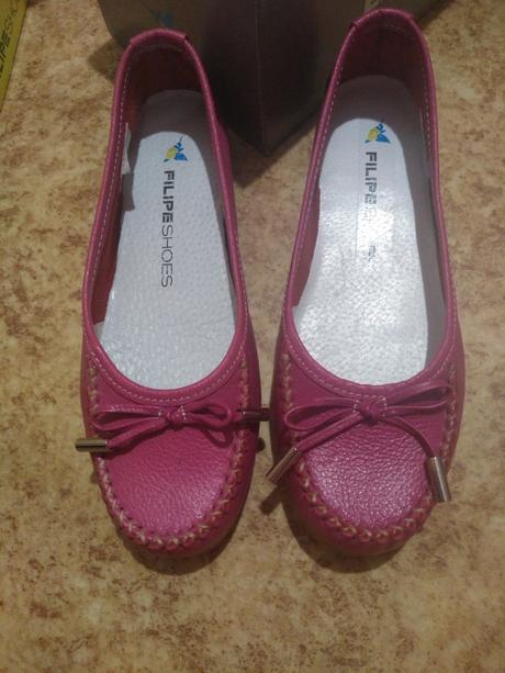Baleríny/mokasíny kožené, nové, 36
